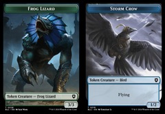 Frog Lizard (0028) // Storm Crow (0018) Double-Sided Token